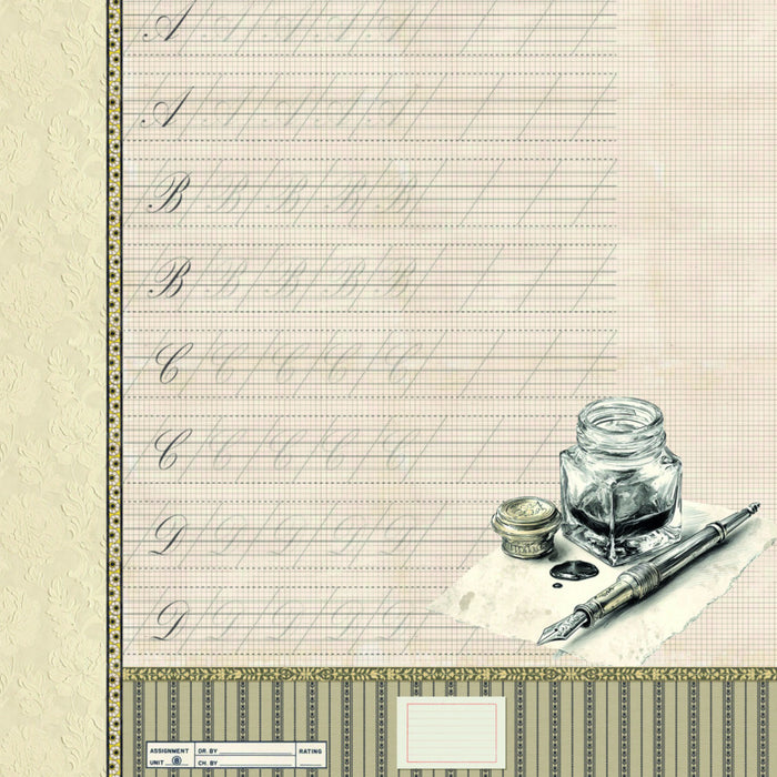 Ciao Bella - 12X12 Paper Pad - 12Pk - Typographic. Includes 12 Sheets. Available at Embellish Away located in Bowmanville Ontario Canada.