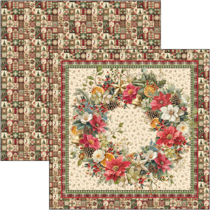 Ciao Bella - 12X12 Paper Pad - Merry & Bright. Includes 12 Sheets. Available at Embellish Away located in Bowmanville Ontario Canada.