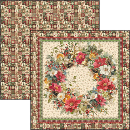 Ciao Bella - 12X12 Paper Pad - Merry & Bright. Includes 12 Sheets. Available at Embellish Away located in Bowmanville Ontario Canada.