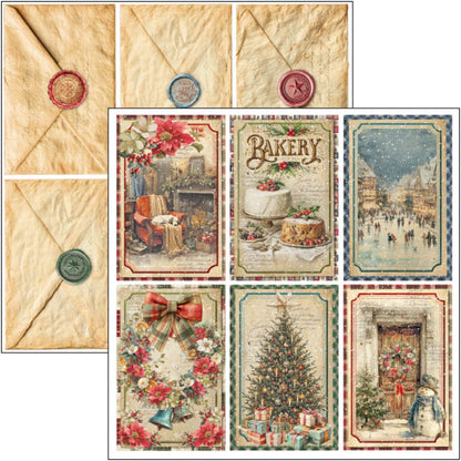 Ciao Bella - 12X12 Paper Pad - Merry & Bright. Includes 12 Sheets. Available at Embellish Away located in Bowmanville Ontario Canada.