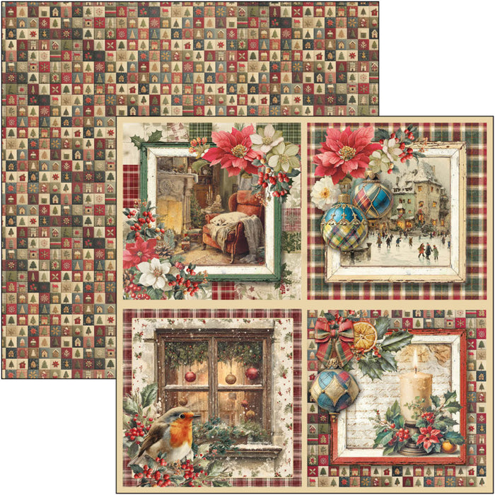 Ciao Bella - 12X12 Patterns Pad - Merry & Bright. Includes 8 Sheets. Available at Embellish Away located in Bowmanville Ontario Canada.