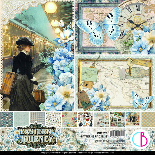Ciao Bella - 12X12 Paper Pad - eastern Journey. Includes 8 Sheets. Available at Embellish Away located in Bowmanville Ontario Canada.
