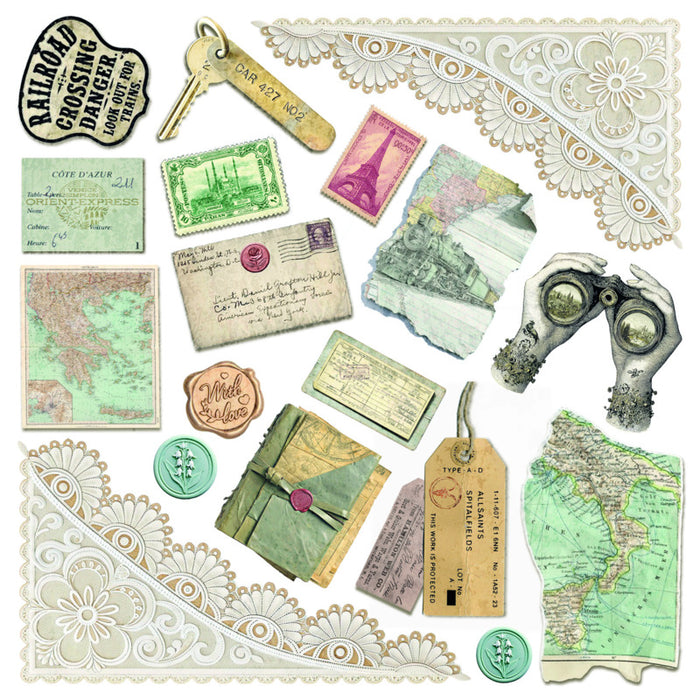 Ciao Bella - 6X6 Fussy Cut Pad - Eastern Journey. Includes 24 Sheets. Available at Embellish Away located in Bowmanville Ontario Canada.