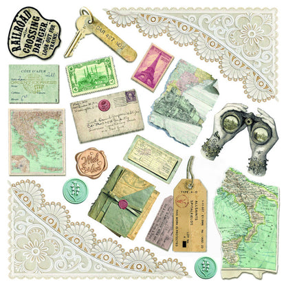 Ciao Bella - 6X6 Fussy Cut Pad - Eastern Journey. Includes 24 Sheets. Available at Embellish Away located in Bowmanville Ontario Canada.