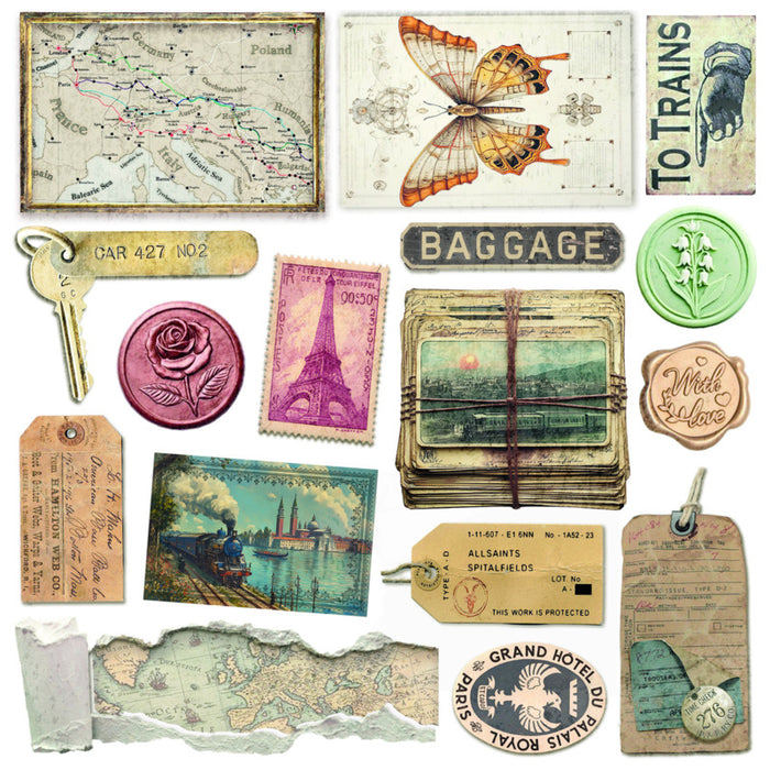 Ciao Bella - 6X6 Fussy Cut Pad - Eastern Journey. Includes 24 Sheets. Available at Embellish Away located in Bowmanville Ontario Canada.