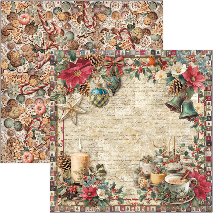 Ciao Bella - 8X8 Paper Pad - Merry & Bright. Includes 12 Sheets. Available at Embellish Away located in Bowmanville Ontario Canada.