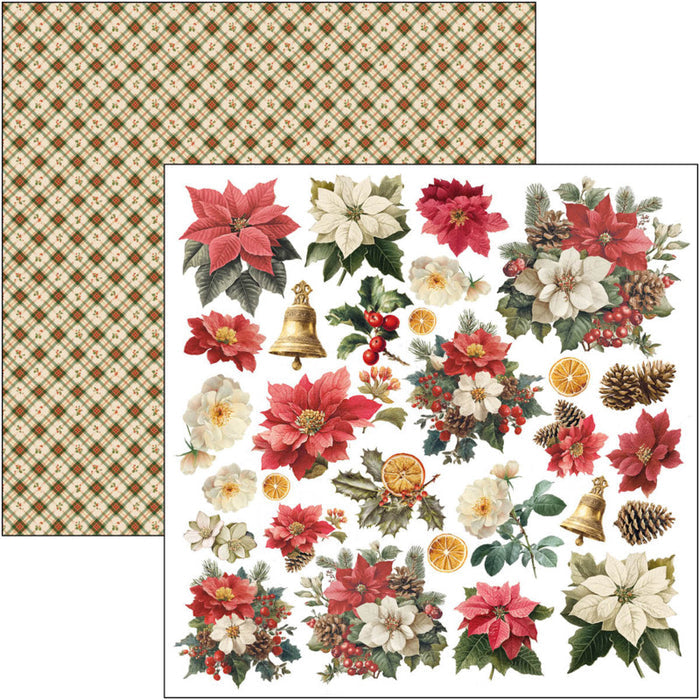 Ciao Bella - 8X8 Paper Pad - Merry & Bright. Includes 12 Sheets. Available at Embellish Away located in Bowmanville Ontario Canada.