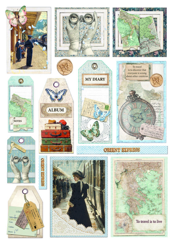 Ciao Bella - A4 Creative Pad - Eastern Journey. Includes 9 Sheets. Available at Embellish Away located in Bowmanville Ontario Canada.