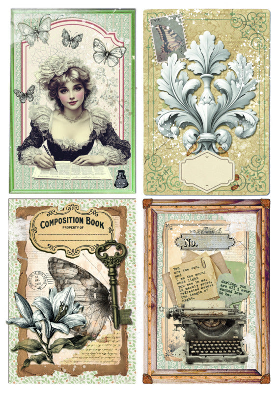 Ciao Bella - A4 Creative Pad - Typographic. Includes 9 Sheets. Available at Embellish Away located in Bowmanville Ontario Canada.