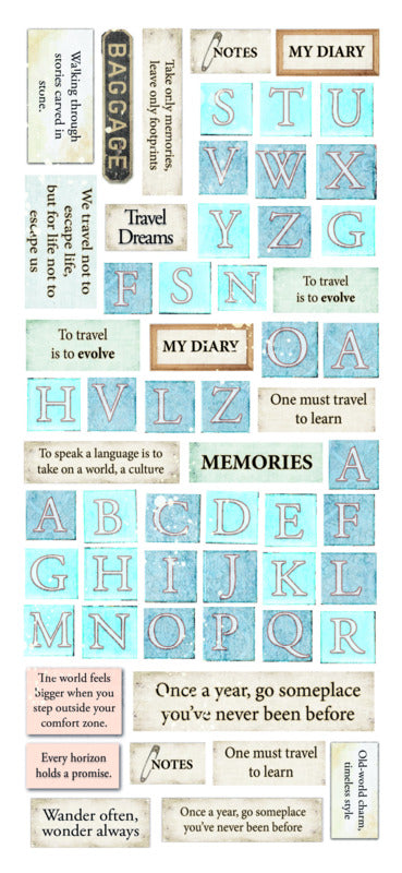Ciao Bella - Art Stickers Uncut Transparent Adhesive Sheets - Eastern Journey. 5 sheets. Available at Embellish Away located in Bowmanville Ontario Canada.