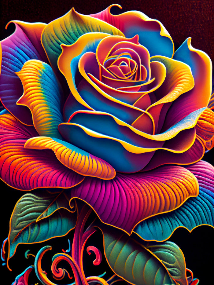 Colorful Blooming Rose