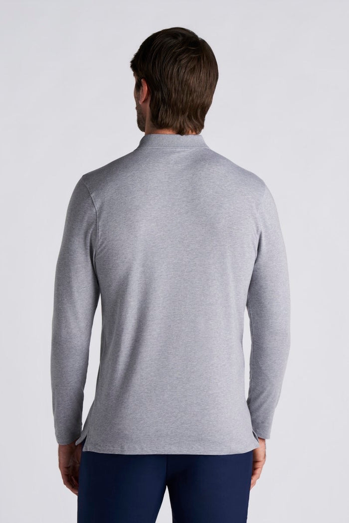 Coppitt | Men's Long Sleeve Weekend Polo | Grey Heather