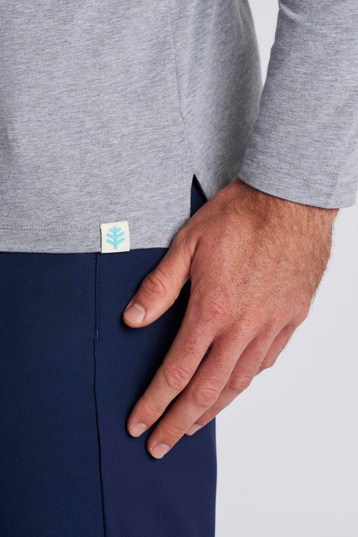 Coppitt | Men's Long Sleeve Weekend Polo | Grey Heather