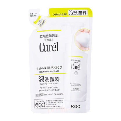 Curel Sebum Care Foaming Wash (Refill) 130ml (Green)