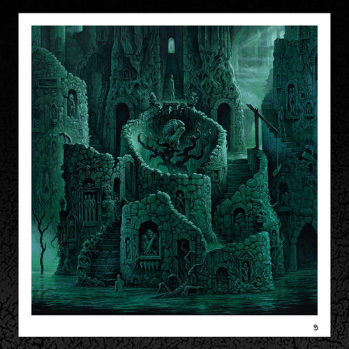 Dan Seagrave "Ossuarium. 'Living Tomb'. Album Cover" Prints