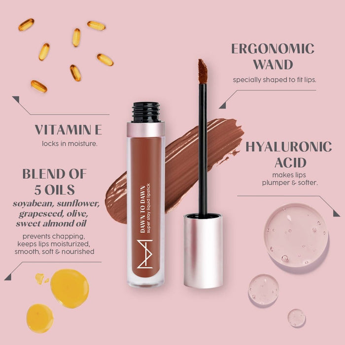 Dawn To Dawn Super Stay Liquid Matte Lipstick - Hot Chocolate - House Of Makeup