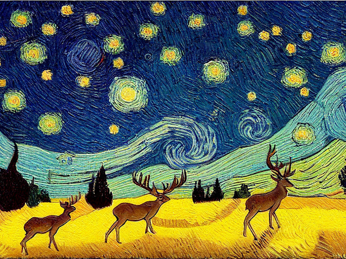 Deer By Van Gogh