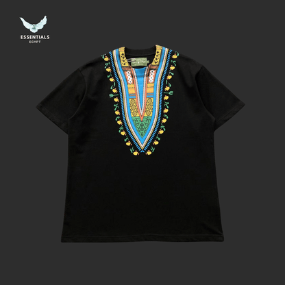 Denim Tears T-Shirt – Dashiki Print Graphic - ESSENTIALS EGYPT