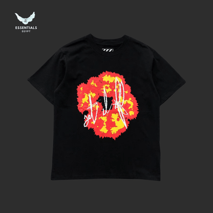 Denim Tears T-Shirt – Red Wreath Print - ESSENTIALS EGYPT