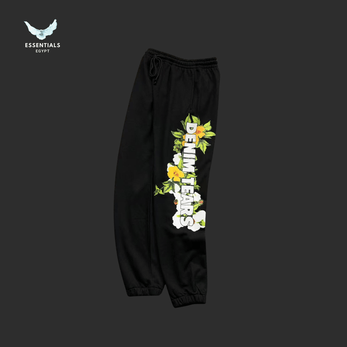 Denim Tears Trousers – Grey Graphic Print - ESSENTIALS EGYPT