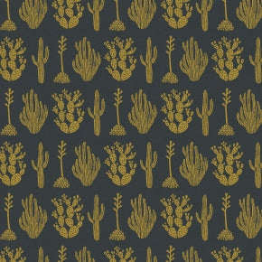 Desert in Moonlit Canvas Metallic  -- All Through the Land by Amelie Mancini  for Cotton + Steel