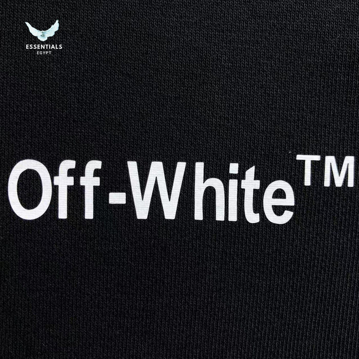 Off - White Diagonal Zip Hoodie - ESSENTIALS EGYPT