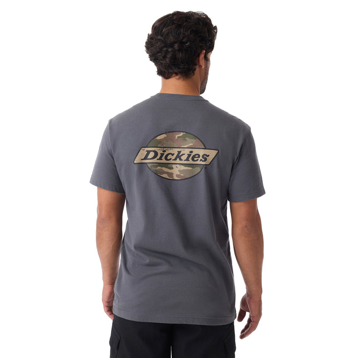 Dickies Men's Camo Logo Short Sleeve T-Shirt T-Shirts Dickies Charcoal 2XL Reg