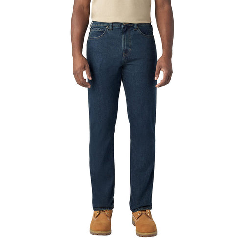 Dickies Men's FLEX Regular Fit 5-Pocket Jeans Pants Dickies Denim Dark Wash 30 30 Inseam