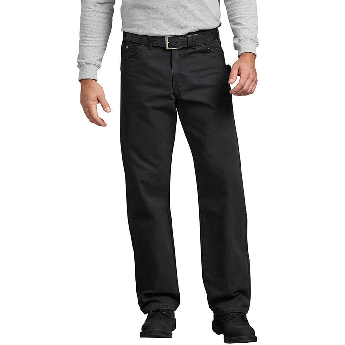 Dickies Men's Relaxed Fit Sanded Duck Carpenter Pants Pants Dickies Rinsed Black 30 30 Inseam