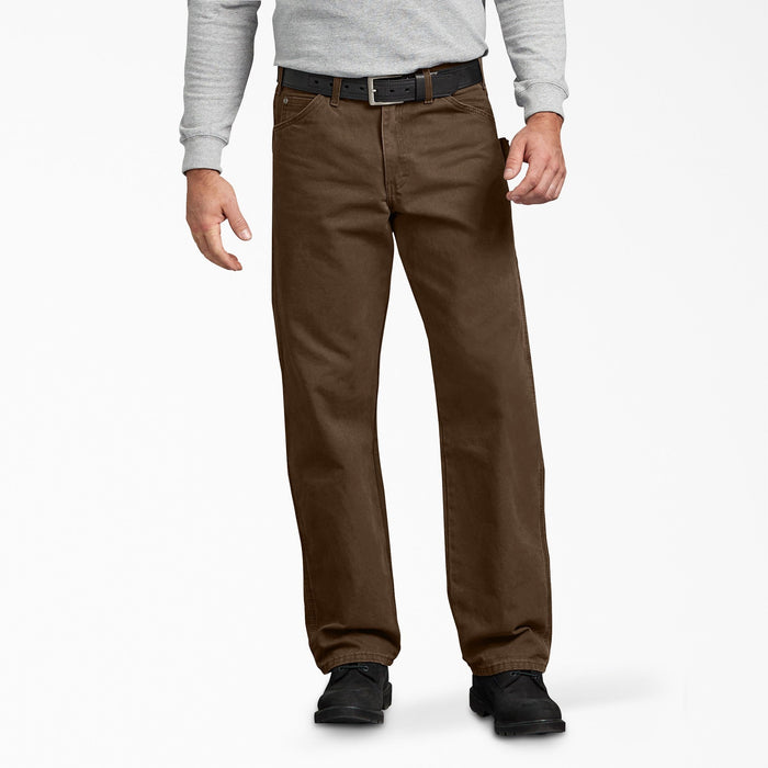 Dickies Men's Relaxed Fit Sanded Duck Carpenter Pants Pants Dickies Rinsed Timber 30 30 Inseam