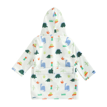 Dino Baby Bathrobe Back (Organic Jersey)