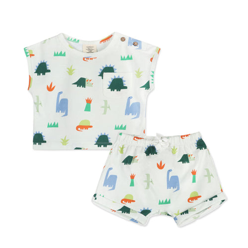 Dino Baby Tee & Shorts Set (Organic Jersey)