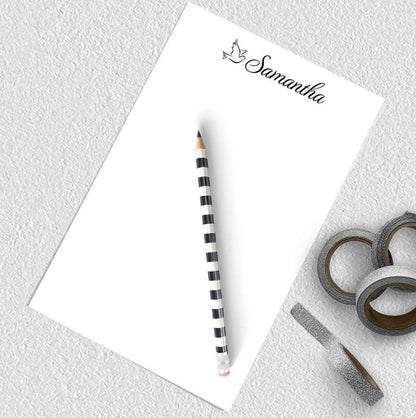 Dove design personalized notepad.