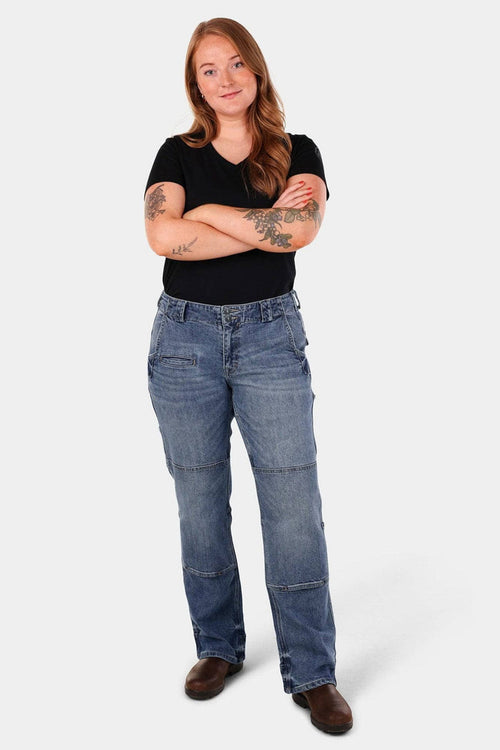 Dovetail Workwear Women's Day Construct 10-Pocket Double-Front Pant Pants Dovetail Workwear Vintage Denim 0 28 Inseam