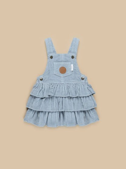 Dusty Blue Cord Pinafore