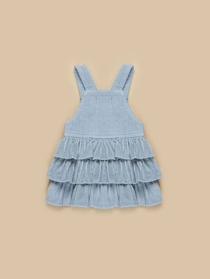 Dusty Blue Cord Pinafore