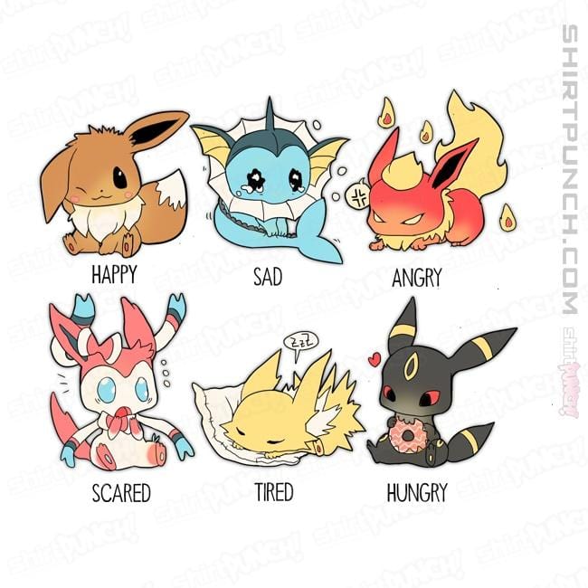 Secret_Shirts Magnets / 3"x3" / White Eevee Emotes