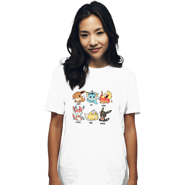Secret_Shirts T-Shirts, Unisex / Small / White Eevee Emotes