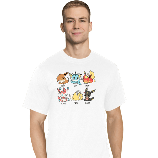 Secret_Shirts T-Shirts, Tall / Large / White Eevee Emotes