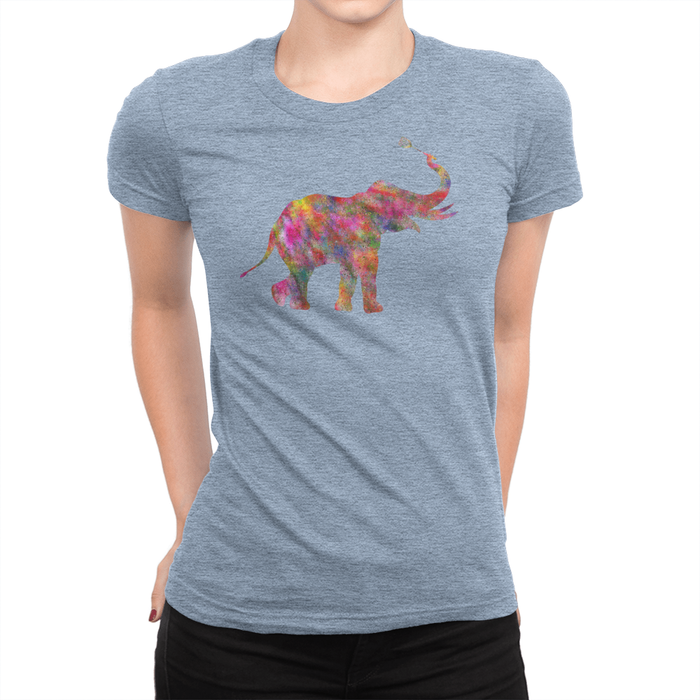 Elephant - Ladies T-Shirt Heather Blue