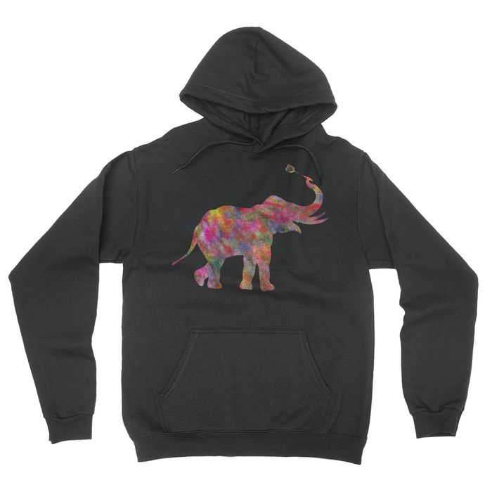 Elephant - Unisex Pullover Hoodie Black