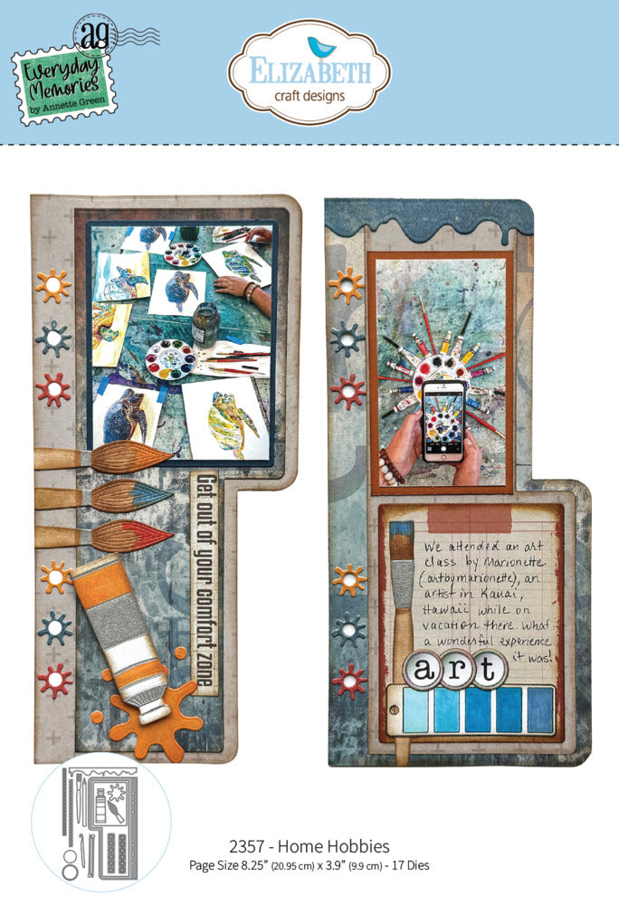 Elizabeth Craft - Die - Home Hobbies. Includes 17 Dies. Available at Embellish Away located in Bowmanville Ontario Canada.