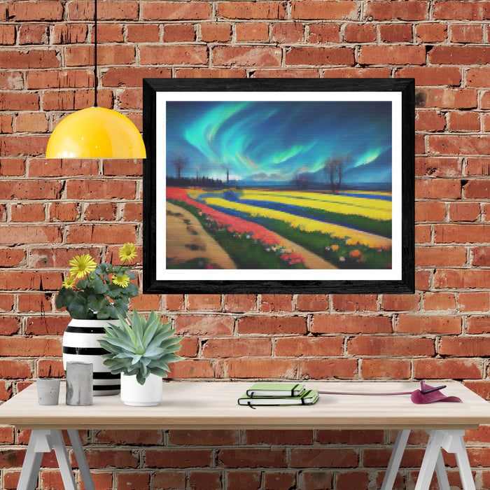 Enchanted Spring Landscape Northern Lights