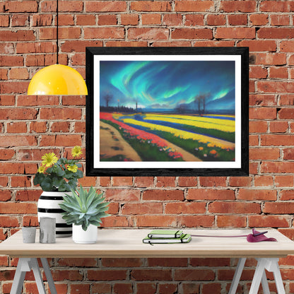 Enchanted Spring Landscape Northern Lights