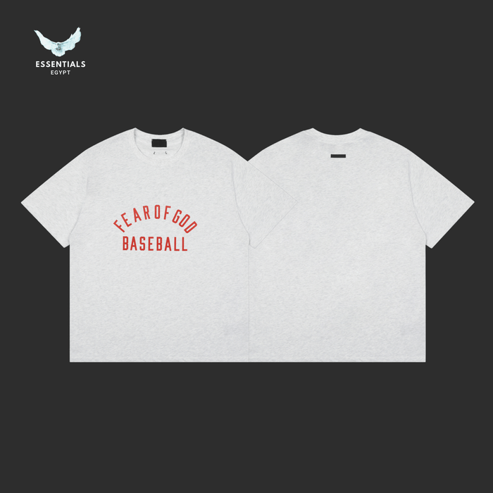 Essentials Fear of God T-Shirt – Baseball Logo (White) - ESSENTIALS EGYPT