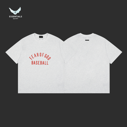 Essentials Fear of God T-Shirt – Baseball Logo (White) - ESSENTIALS EGYPT