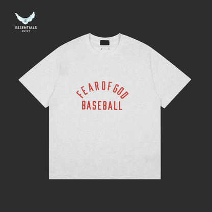 Essentials Fear of God T-Shirt – Baseball Logo (White) - ESSENTIALS EGYPT