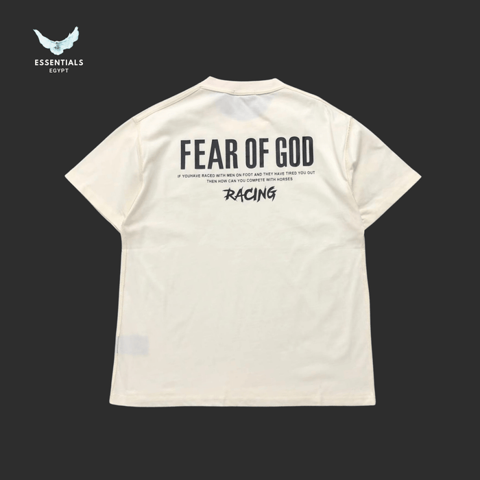 Essentials Fear of God T-Shirt – Racing Print - ESSENTIALS EGYPT