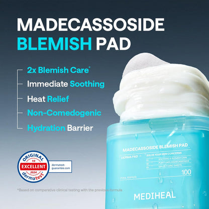 Mediheal Madecassoside Blemish Pad (100 Pads) ميديهيل ماديكاسوسيد عيب الوسادة - Princess Cosmetics Qatar