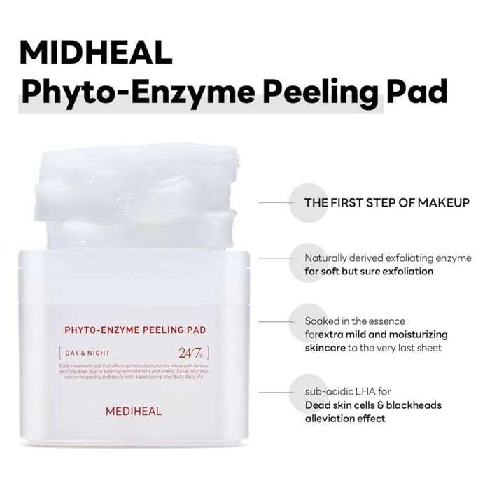 Mediheal Phyto - Enzyme Peeling Pad (90 pads) وسادة تقشير ميدي هيل فيتو إنزيم - Princess Cosmetics Qatar